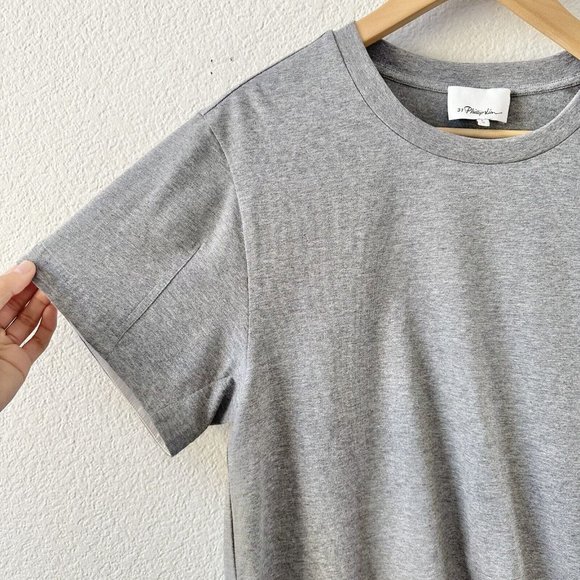 3.1 Phillip Lim Side Knot Tee Size Large Gray Women's - Picture 4 of 7